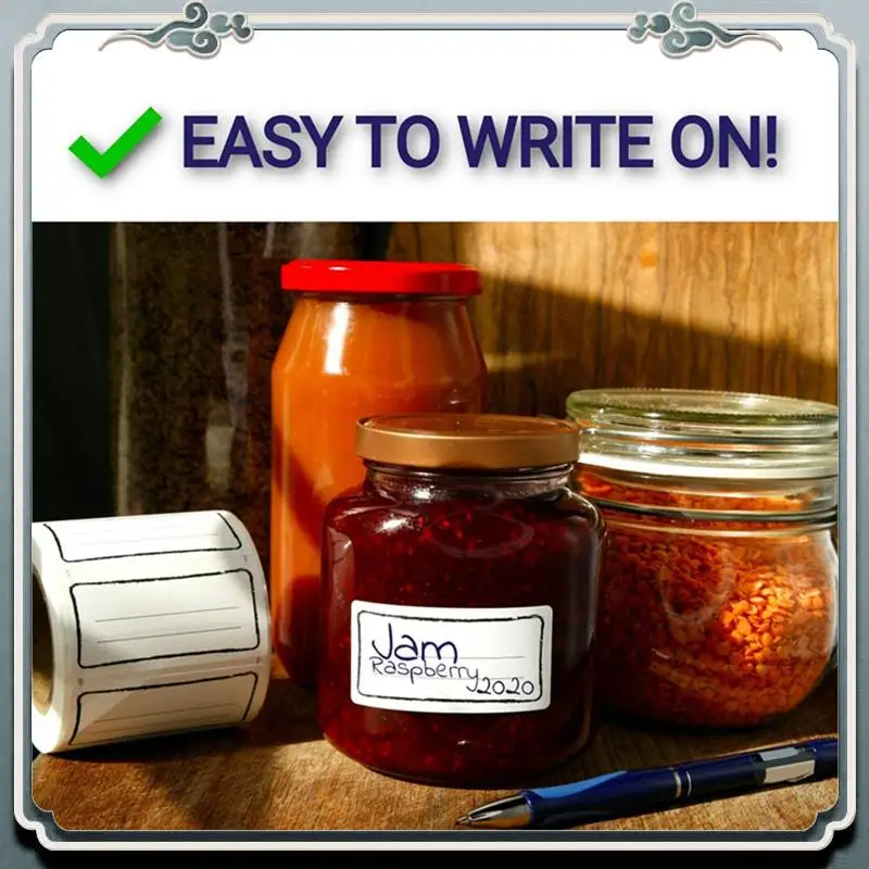 

60X30mm Easy-To-Remove Stickers Are Suitable For Jam Jars, Freezers, Food Containers, Waterproof Labels And Stickers White