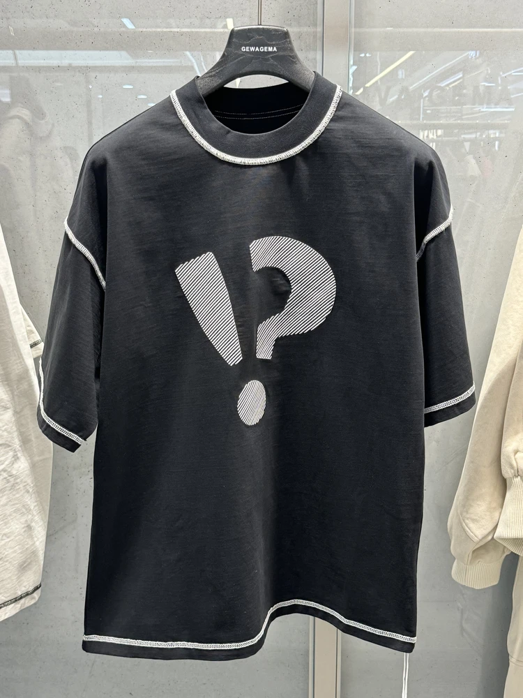 

American Sle Heavyweight GEWAGEMA 2026ss Spring Summer New Embroidered Logo Loose Casual Versatile ort Sve T-irt