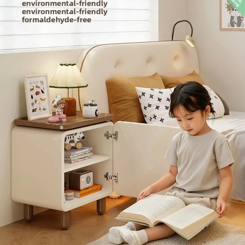 storage cabinet bedside table rotatable solid wood creative cute bedside table instead of small side table