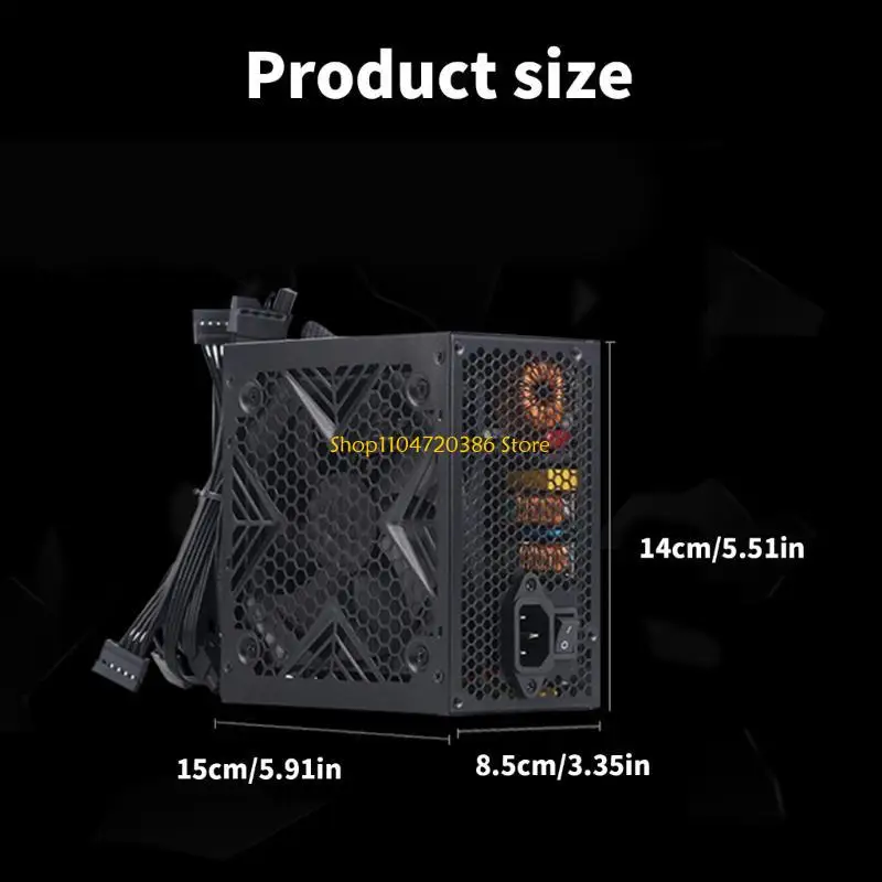 

PC Power Supply Small Size 550W/650W/750W with 120mm Quiet Fan High Efficiency