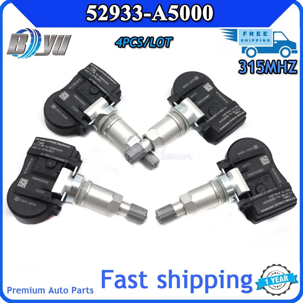 

Датчик давления в шинах TPMS 52933-A5000 для Hyundai Accent Equus Santa Fe Genesis Coupe Kia Optima Sorento Cadenza 315 МГц