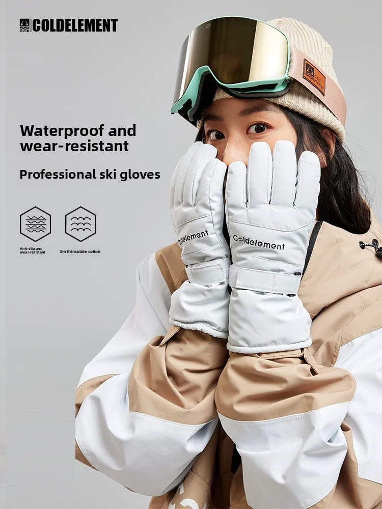 قفازات تزلج 2025 للرجال والنساء، لوحات فردية ومزدوجة للاستخدام الخارجي، شاشة تعمل باللمس، باردة ومقاومة للماء، دفء الشتاء، سميكة #1