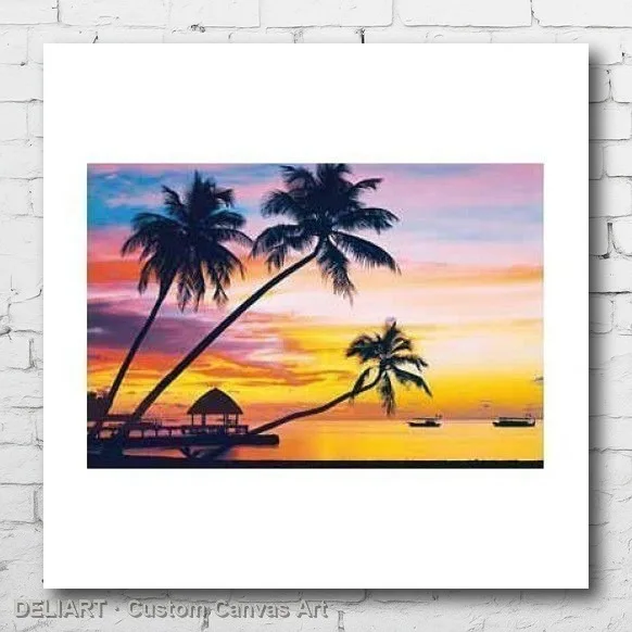

VELAVARY SUNSET - SCENIC Canvas Poster OCEAN BEACH Custom Size Available Room Decoration Home Decor Wall Art
