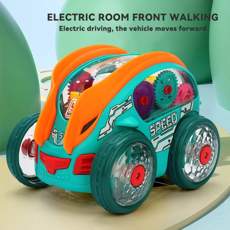 لعبة سيارة حيلة البقشيش الكهربائية للأطفال مع أضواء ملونة وموسيقى دوران 360 درجة هدية عيد الميلاد الرائعة للأطفال