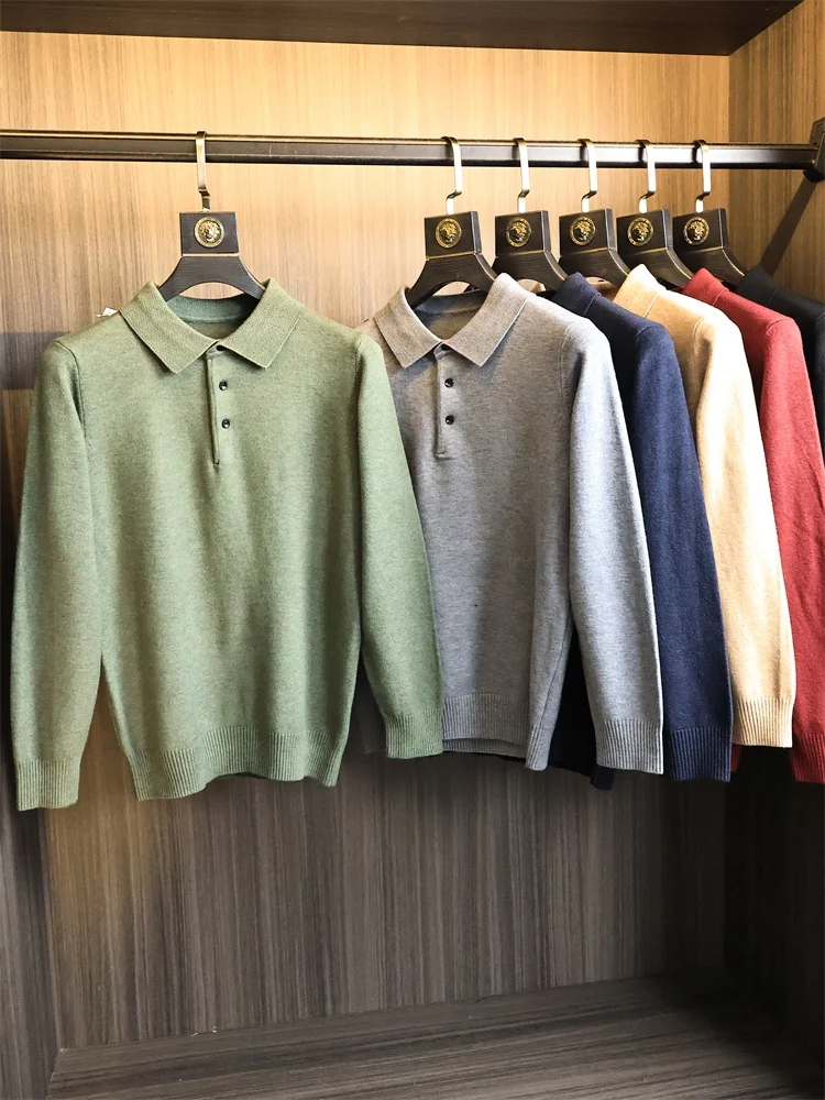 

Ele вязаный свитер для мужчин, мягкий длинный воротник све, деловой, повседневный, осенний, модный, городской, приятный для кожи, дышащий