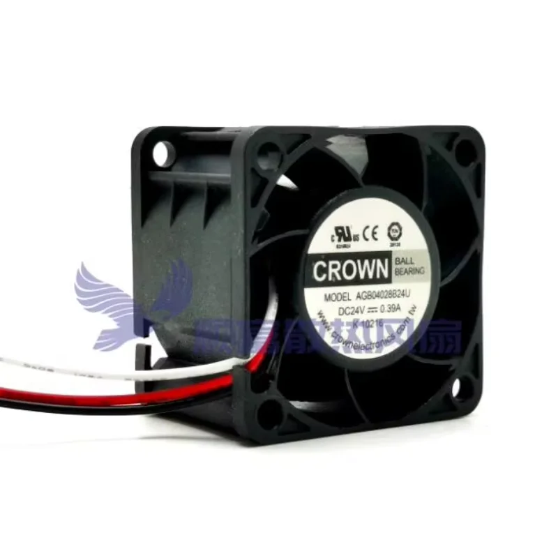 CROWN AGB04028B24U DC 24V 0.39A 40x40x28mm 3-Wire Server Cooling Fan