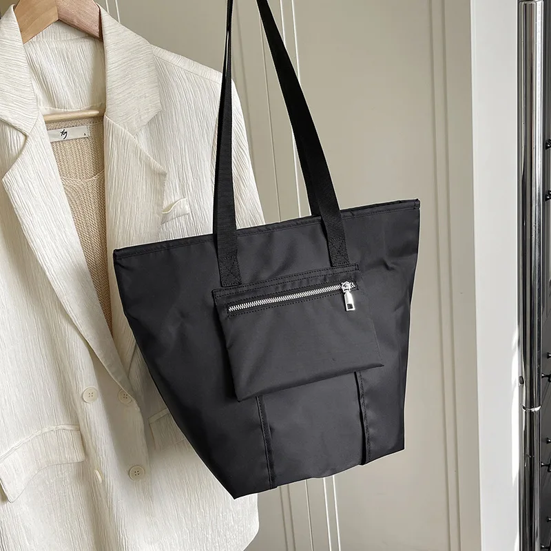 

Модная водостойкая женская сумка с верхней ручкой, простая элегантная нейлоновая сумка на плечо, удобные и универсальные текстурные сумки для путешествий