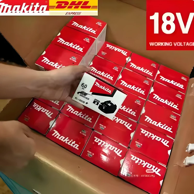 Original Makita 18V Akku 6Ah, langlebiger Ersatz, kompatibel mit den Serien Bl1820, Bl1850, Bl1860.