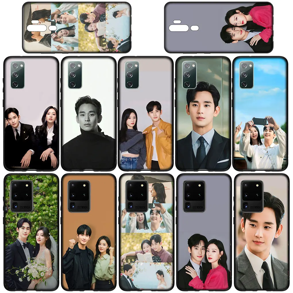 Kim Ji Won Queen Of Tears Soo Hyun Cover Phone Case for Samsung Galaxy S21 S20 Fe S23 S22 Ultra S8 Plus A12 A13 A21S A73 +