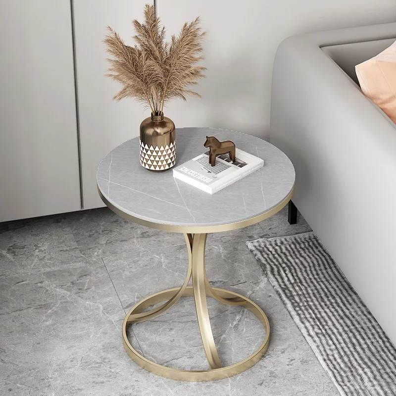 Nordic Luxury Round Coffee Table Books Living Room Sofa Side Corner Coffee Table Marble Modern Mesas De Centro Para Sala Desk