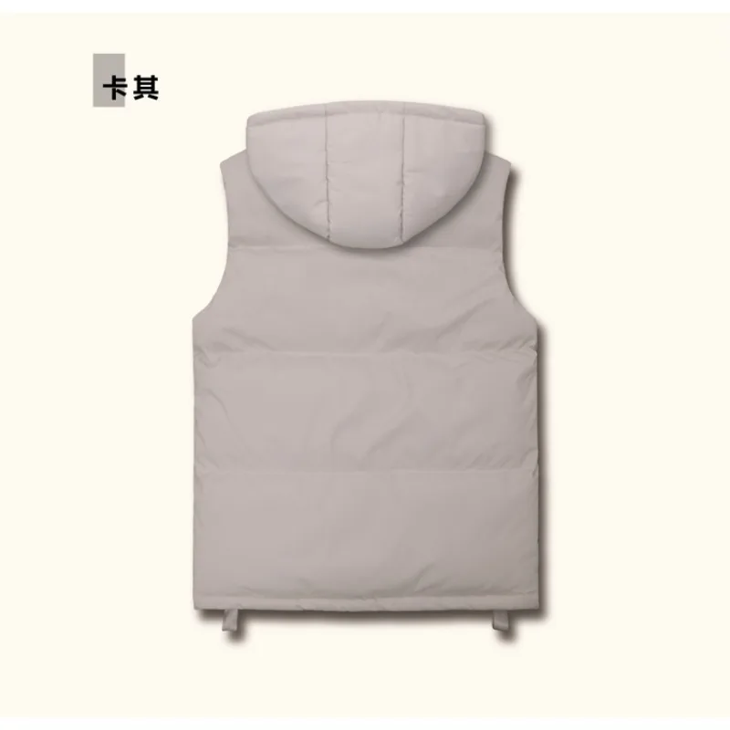 Зимние мужские уличные жилеты большого размера с капюшоном для спорта и отдыха, спецодежда, жилет для мужчин, свободные тактические жилеты, мужская куртка в стиле ретро 2025