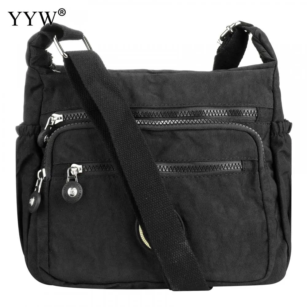 Multi-Pocket Casual Crossbody Bag For Women, Nylon Waterproof Adjustable Strap Travel Messenger Bags Shoulder Bags And Purses