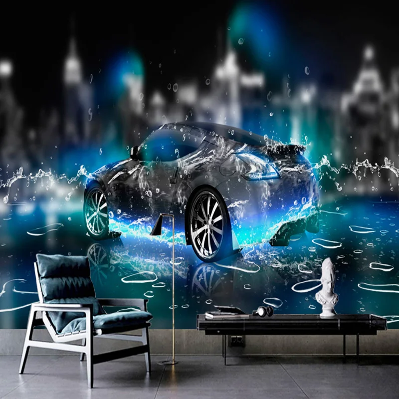 Custom 3D Wallpaper Modern Style Car Photo Wall Murals Living Room Kid\'s Bedroom Wall Paper Children Cartoon 3D Mural Decor