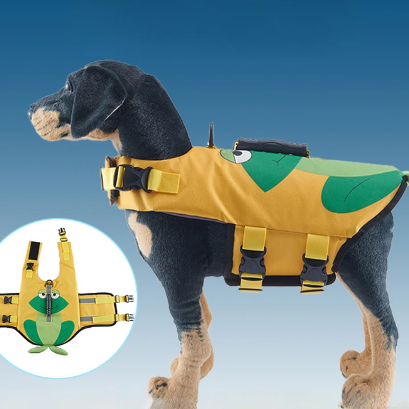 Breastback Swimsuit Dogs Clothes Life Jacket Reflective Strip Buoyancy Small Dog Sweatshirt Waterproof Pet Supplies Products