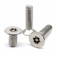 M2 M2.5 M3 M4 M5 M6 M8 304 Stainless Steel Torx Flat Countersunk Head with Column Pin Tamper Proof Security Bolt Screw