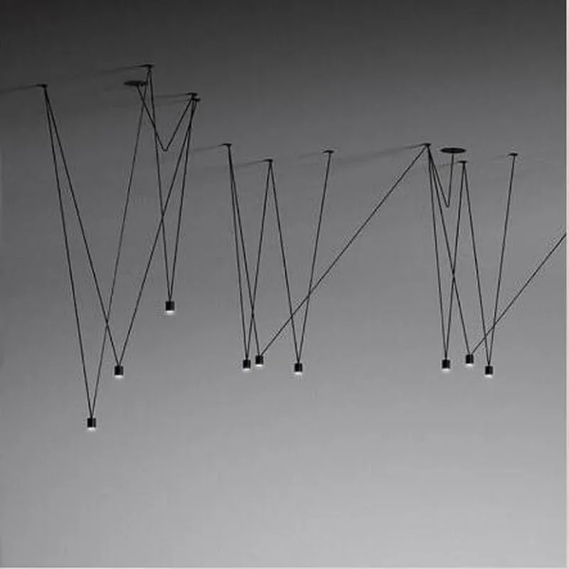 Design Geometric DIY Pendant Lights Match Line Led Hanging Light Fixture Fixture Wire Hanging Lamp Lustre Home Decor Industrial