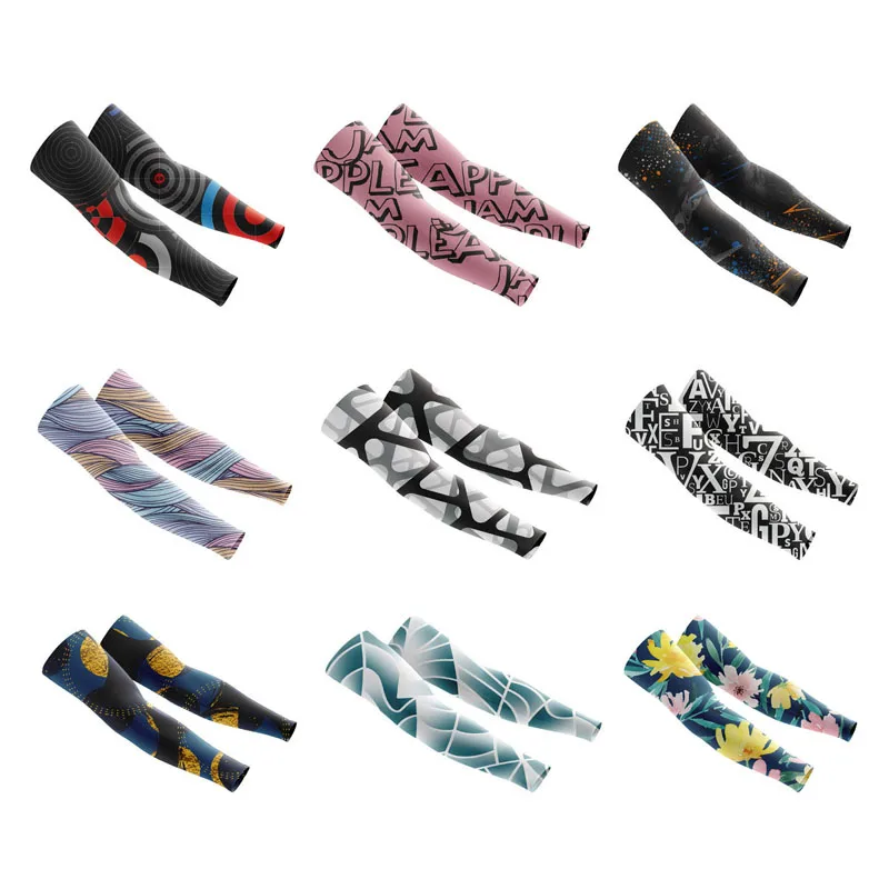 Breathable Quick Dry UV Protection Running Arm Sleeves Basketball Elbow Pad Fitness Armguards Sports Cycling Arm Warmers Sun Pro