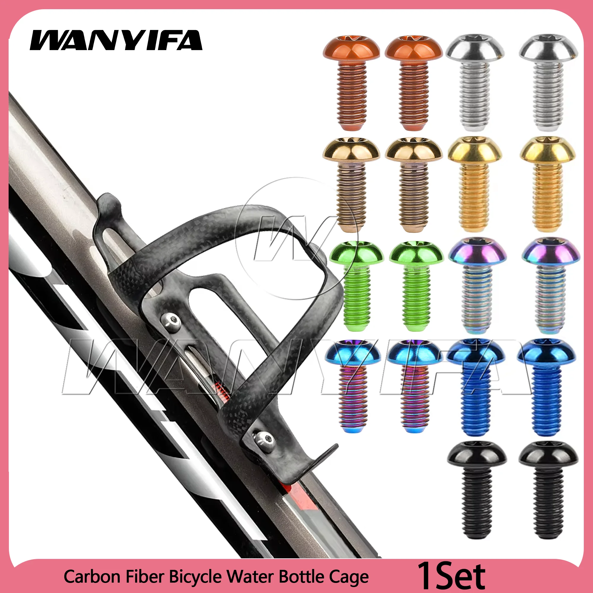 

Wanyifa Full Carbon Fiber Bicycle Water Bottle Cage for Road MTB Bike Bottle Mount Holder Side Pull Cup Holder