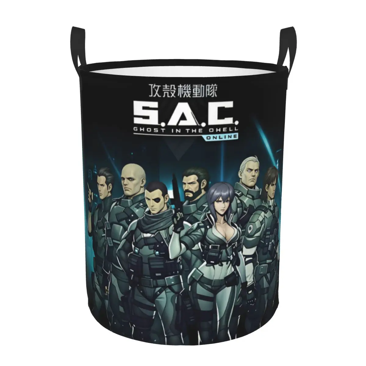 Cesto para la ropa sucia Ghost In The Shell Borma Saito Ishikawa, cesta de almacenamiento grande, Motoko Kusanagi Batou, para sala de estar