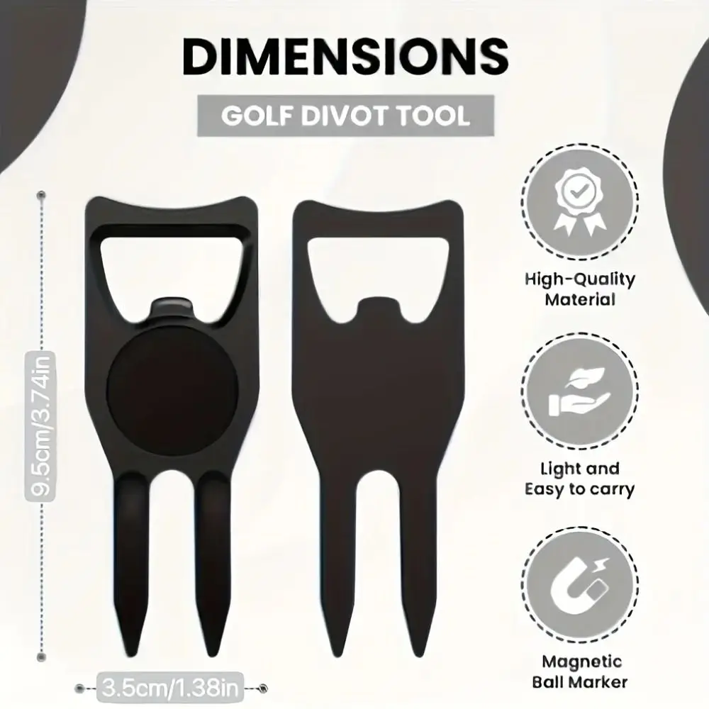 Ouvre-bouteille de fourchette de balle de Golf 6 en 1, marqueur de fourchette de Golf multifonctionnel, nettoyeur de rainure de Golf magnétique créatif, boîte cadeau pour golfeur