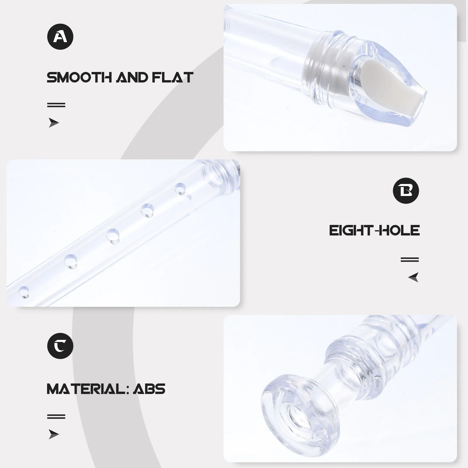 G Key Beginner Recorder 8 Hole Plastic Flute Traditional Wind Instrument Strong Heavy Metal Sound German Machine Cut Air Tight
