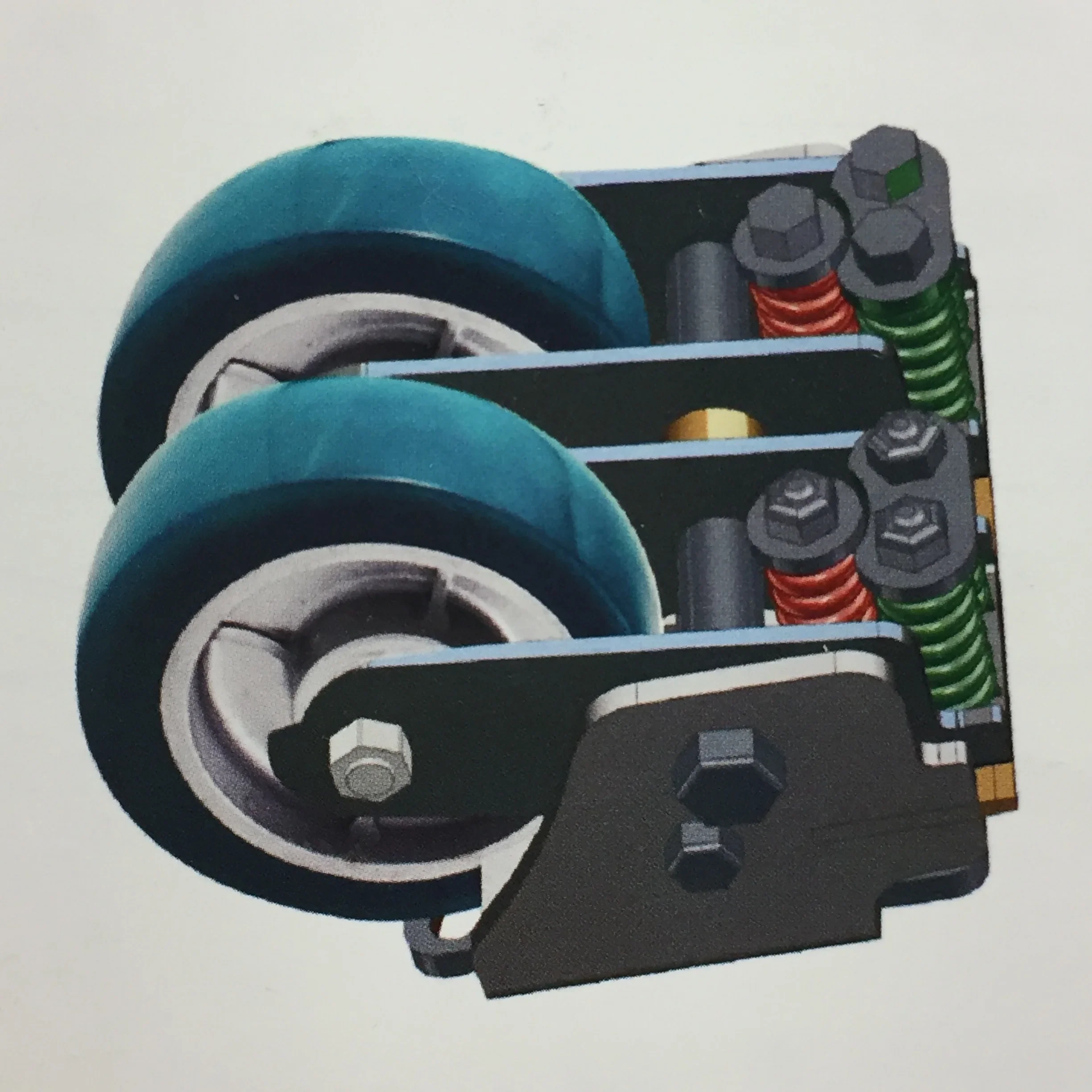 casters and wheels dual wheels shock absorbing design