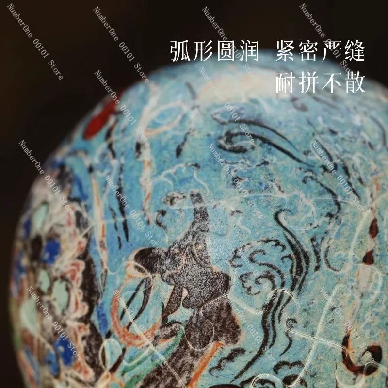 Women Gift Choice Dunhuang Flying Apsaras Ceiling Pattern Puzzle Night Light Desk Ornament Cultural Creative Souvenir Birthday