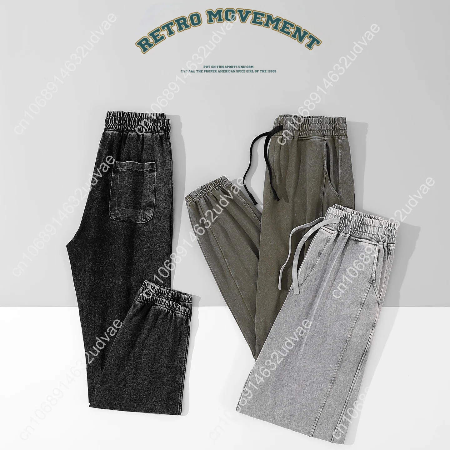 سابرينا نجار السراويل رجل امرأة مراهق ريترو خمر السراويل البوب المغني القطن مطاطا Sweatpants مخصص بانت مع جيب