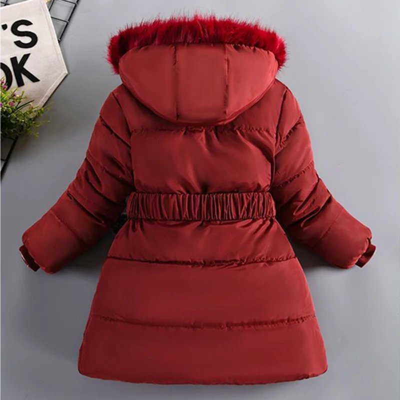 Autumn Winter Girls Jacket Keep Warm Hooded Windproof Outerwear Birthday Christmas Girls Coat 4 5 6 7 8 9 10 Years Kids Clothes
