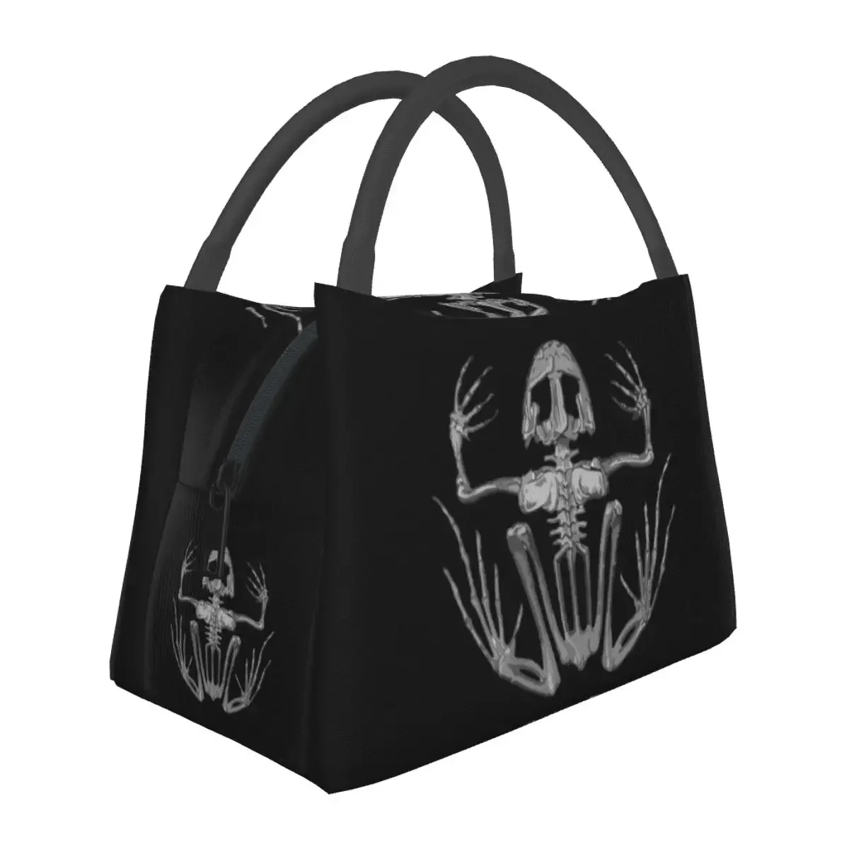 Frog Skeleton Lunch Bags Insulated Bento Box Resuable Lunch Tote Picnic Bags Cooler Thermal Bag for Woman Children Office