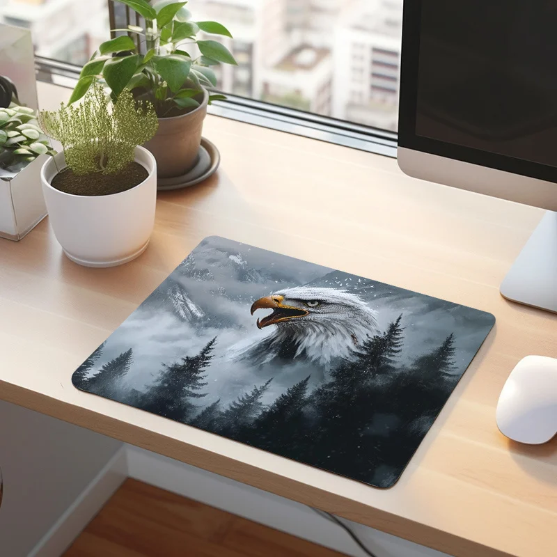 Jungle Eagle picture mouse pad non-slip rubber desk pad Portable home compact computer mechanical keyboard pad HD printing