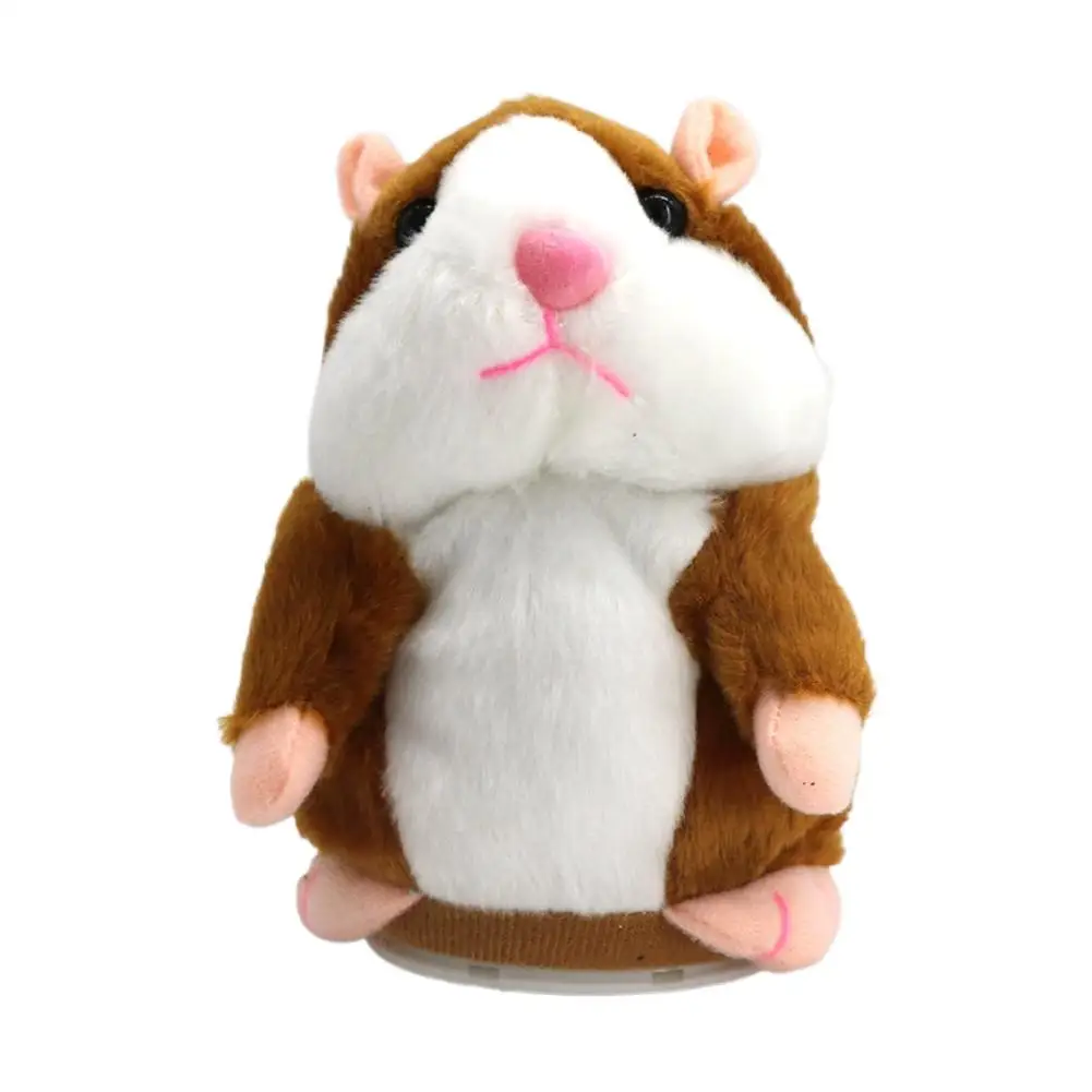Hamster Learn To Imitate Talking Funny Animal Plush Toy Talking Nod Hamster Animal Hamster Doll Soothing Crying Toy Kids Gift