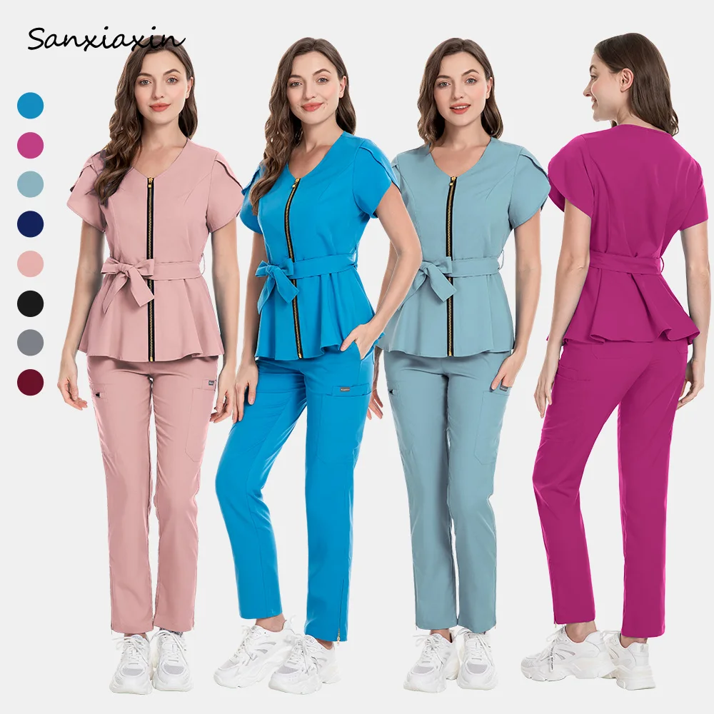 

Медицинский костюм для полости рта, медицинский комплект для ухода за здоровьем, дышащая униформа с короткими рукавами, многоцветная спецодежда для фармацевтов, костюмы