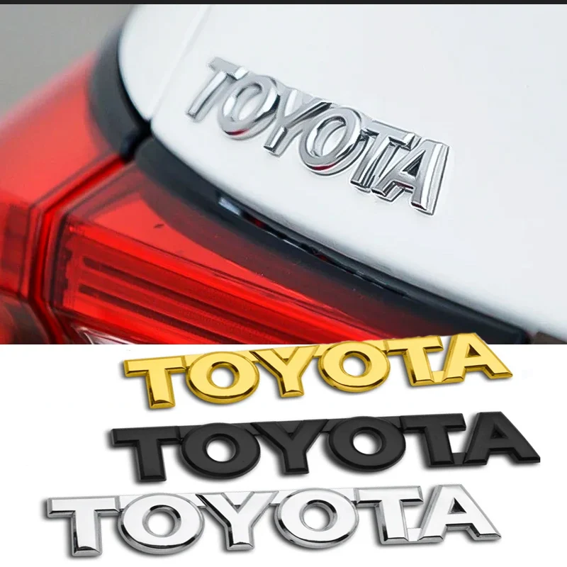 تصفيف السيارة جذع الذيل ملصق شعار شارة الشارات اكسسوارات الديكور لتويوتا Chr rav4 يارس بريوس أفينسيس كورولا كامري
