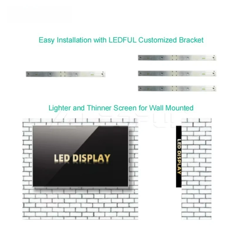 Horizontal LED menu display screen P1.86 suitable for boutique coffee bars, featuring HDR color and ultra-thin casing