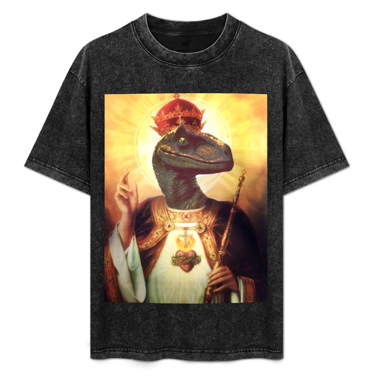 

Raptor jesus T-Shirt Simple Line Art Print Tee