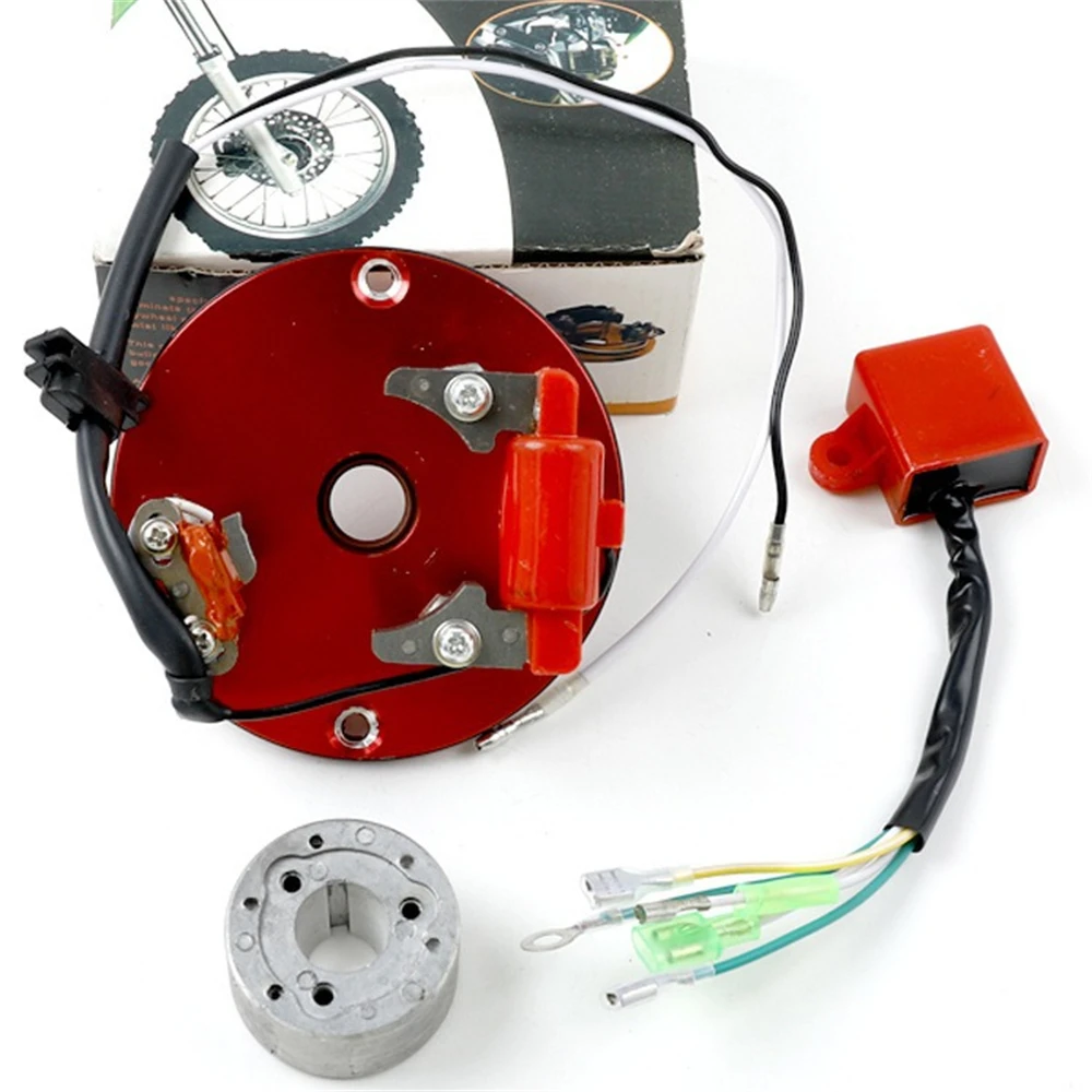 Universal Motorcycle Ignition Coil Kit - Magnetic Rotor Stator for 50cc 70cc 90cc 125cc Dirt Bike/ATV/Scooter & Mini Quad