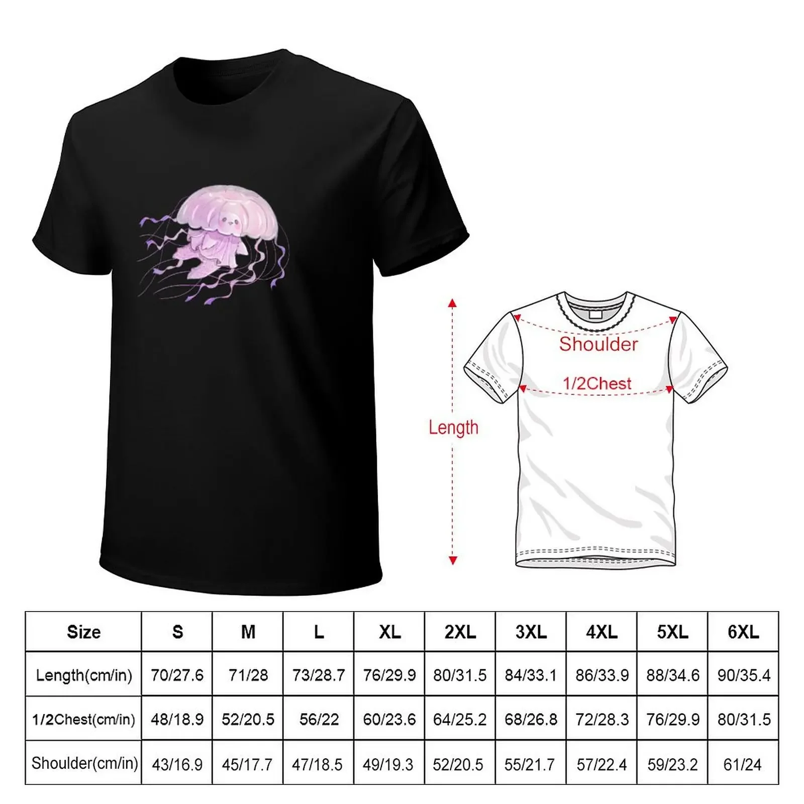 Jelly mush/mermush T-Shirt vintage anime figures customizeds mens cotton t shirts