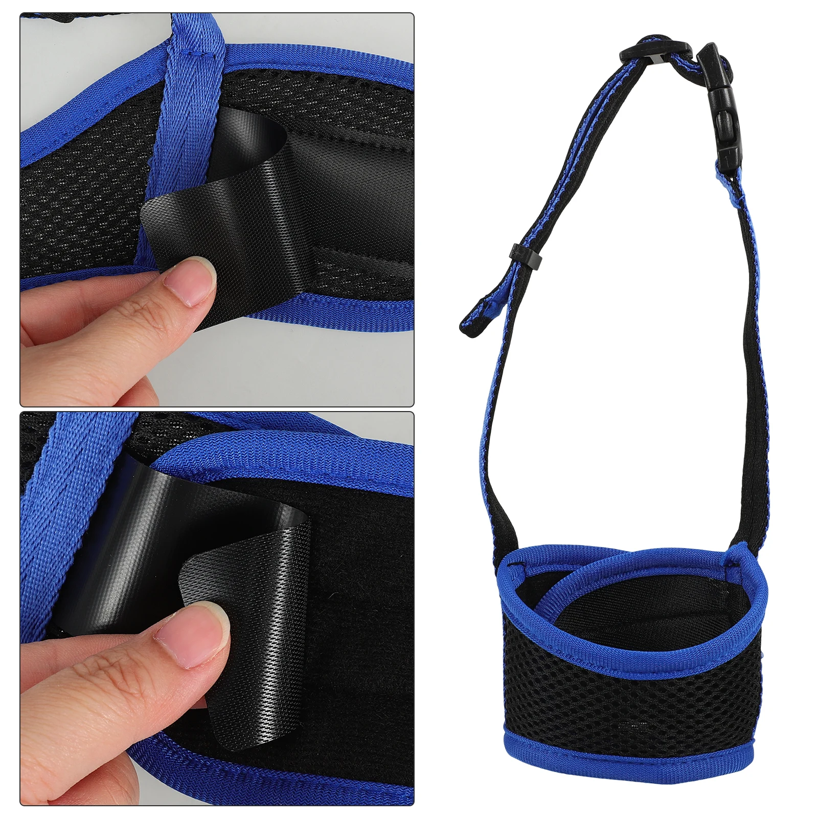 

Adjustable Dog Blue M 14-20CM Walking Doggy Mask Mouth Cover for Small Puppy Walking Protector Pet Supplies Nylon Mesh