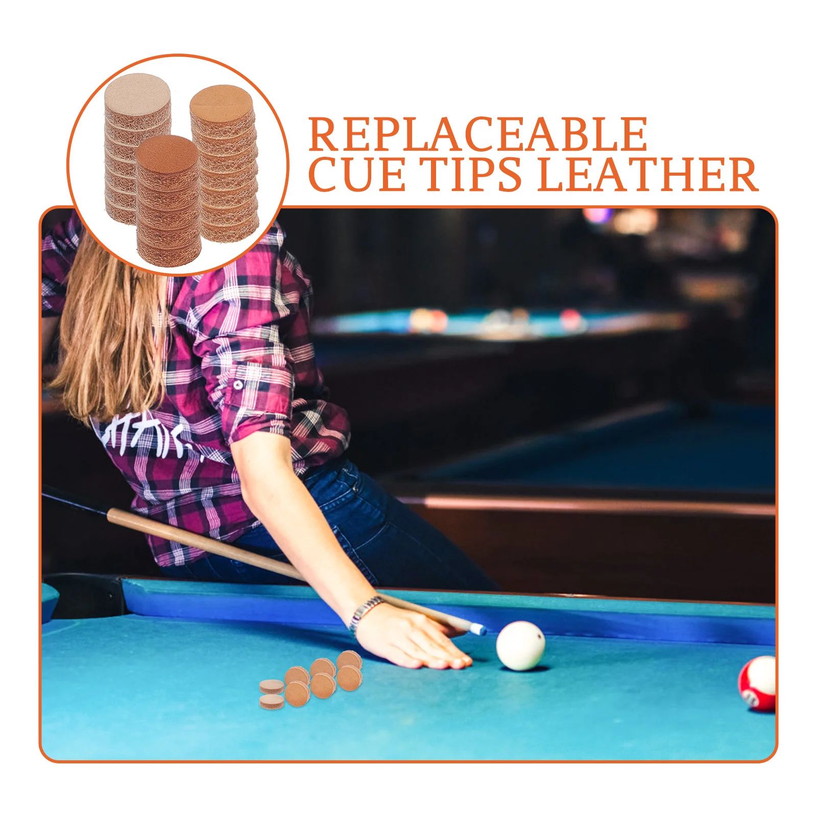 

20Pcs Billiard Tips Safe Reliable Fast Repair Solid Hit during Games Pool Stick Tips Billiard Cue Fitting