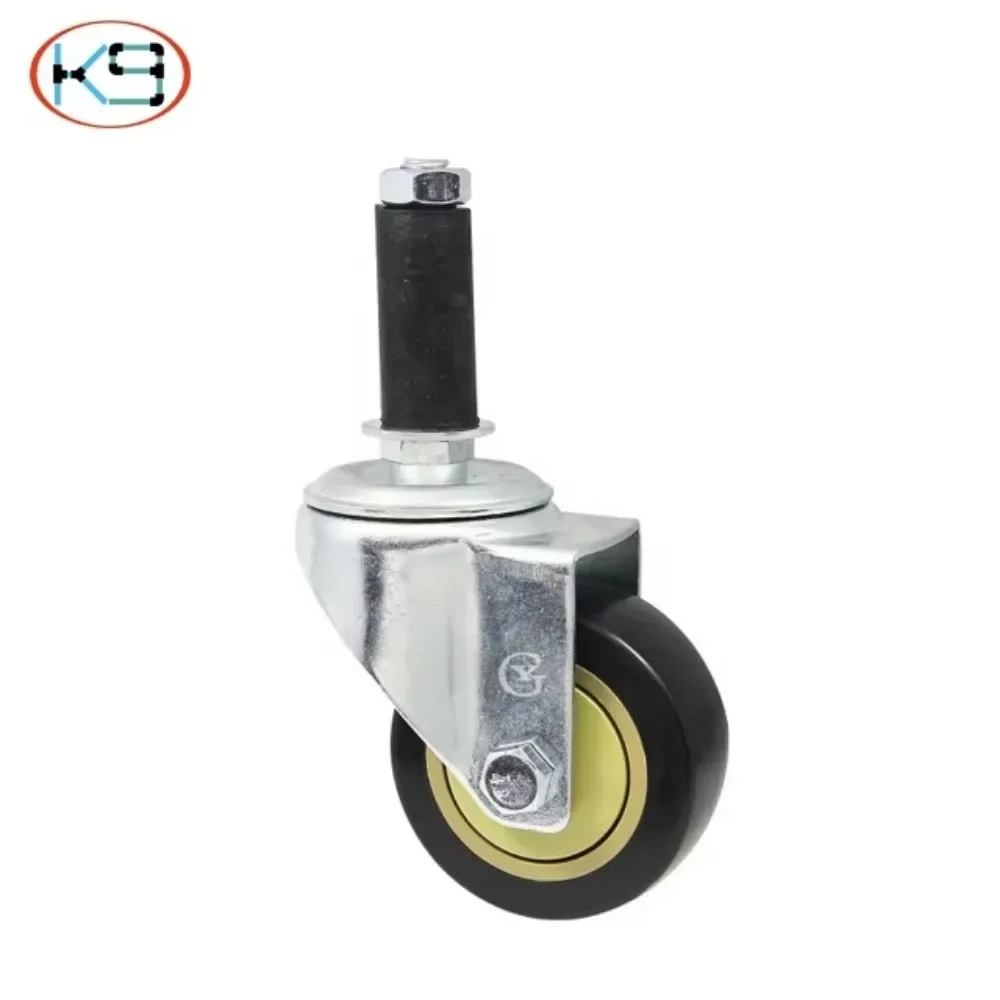 China Manufacture Insertion Stainless Steel Casters Trolly Wheel Heavy  Caster Wheels Retractable Caster 3/4/5 Inch