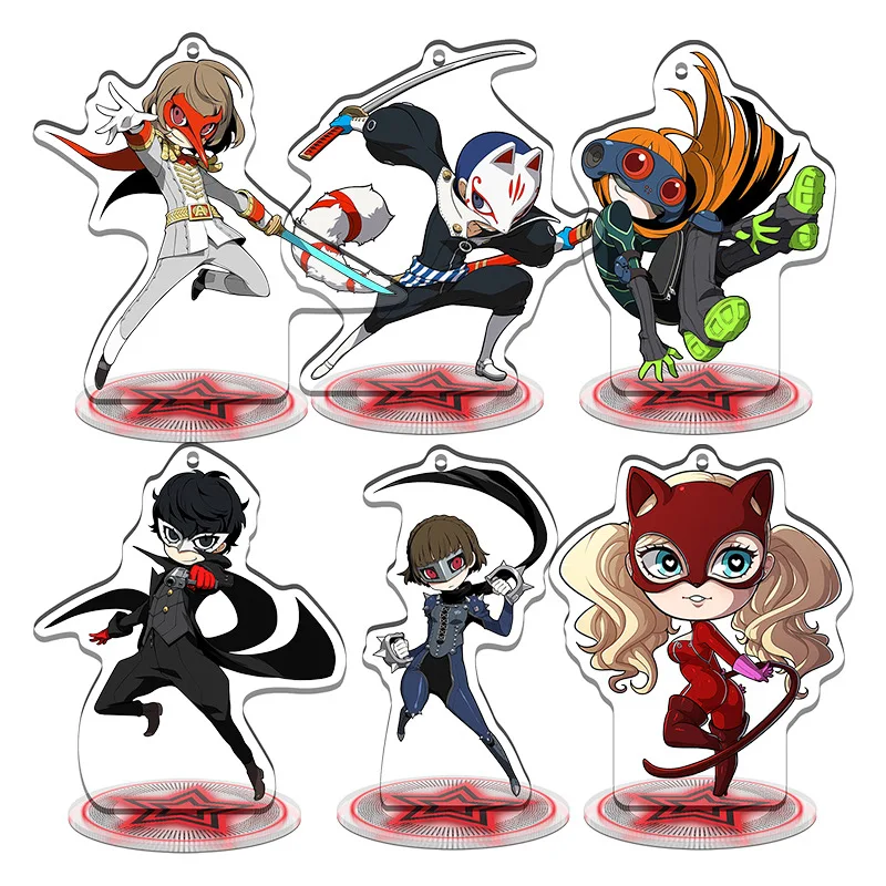 Cute Persona 5 Royal P5R Amamiya Ren Anime Game Related Products Keychain Pendant Jewelry Key Ring Figure Bag Boy Gift Wholesale