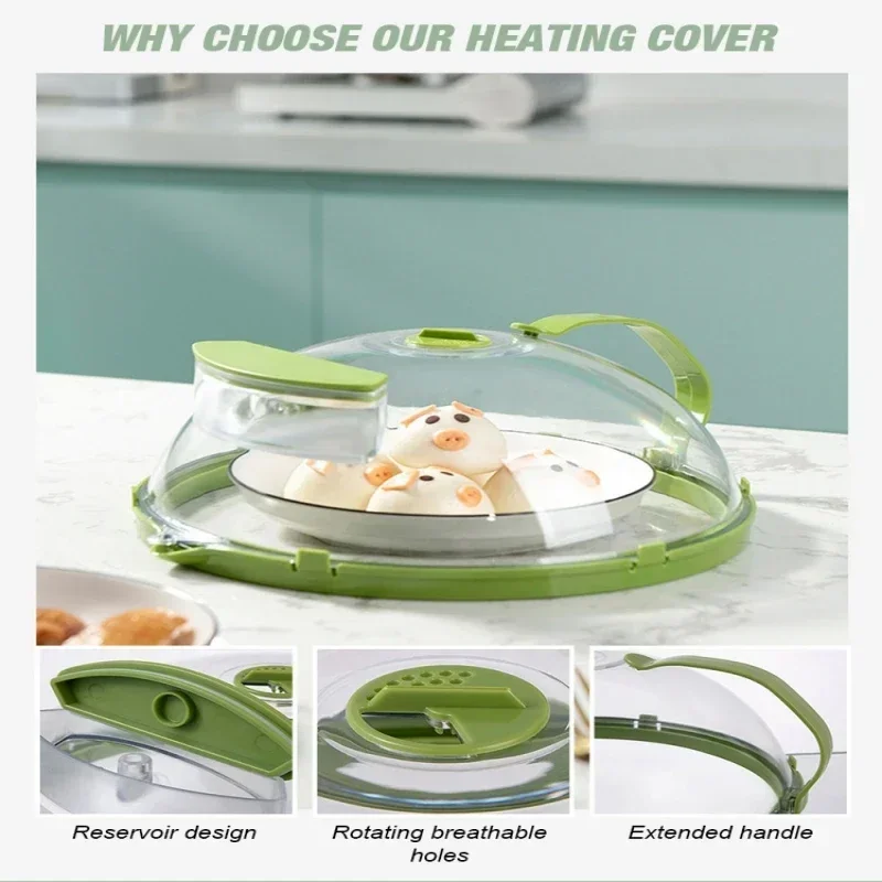 2024 Food Heating Cover Microwave Splash Proof Cover Food Preservation Cover Oil Proof Cover Kitchen Accessories Fly food cover