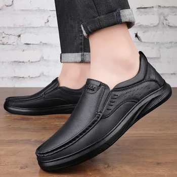 2024 luxury one step casual leather Le Fu shoes for men casual walking sports fashion men's formal shoes driving shoes