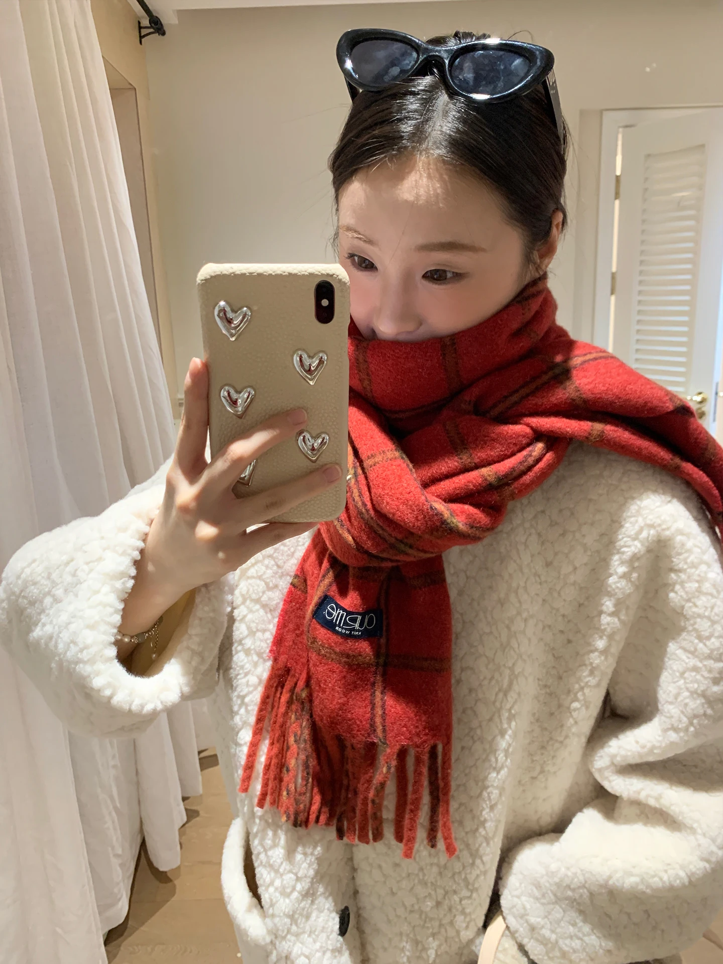 

Зимний шарф для женщин, новый синий шерстяной шарф в клетку, очень широкий и утолщенный для тепла