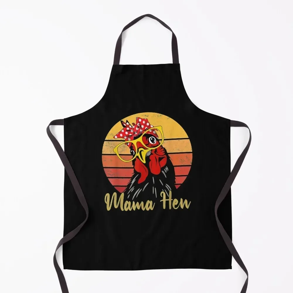 

Vintage Mama Hen Chicken For Mom Farm Gift Apron Restaurant Kitchen Equipment Chef Accessories Apron