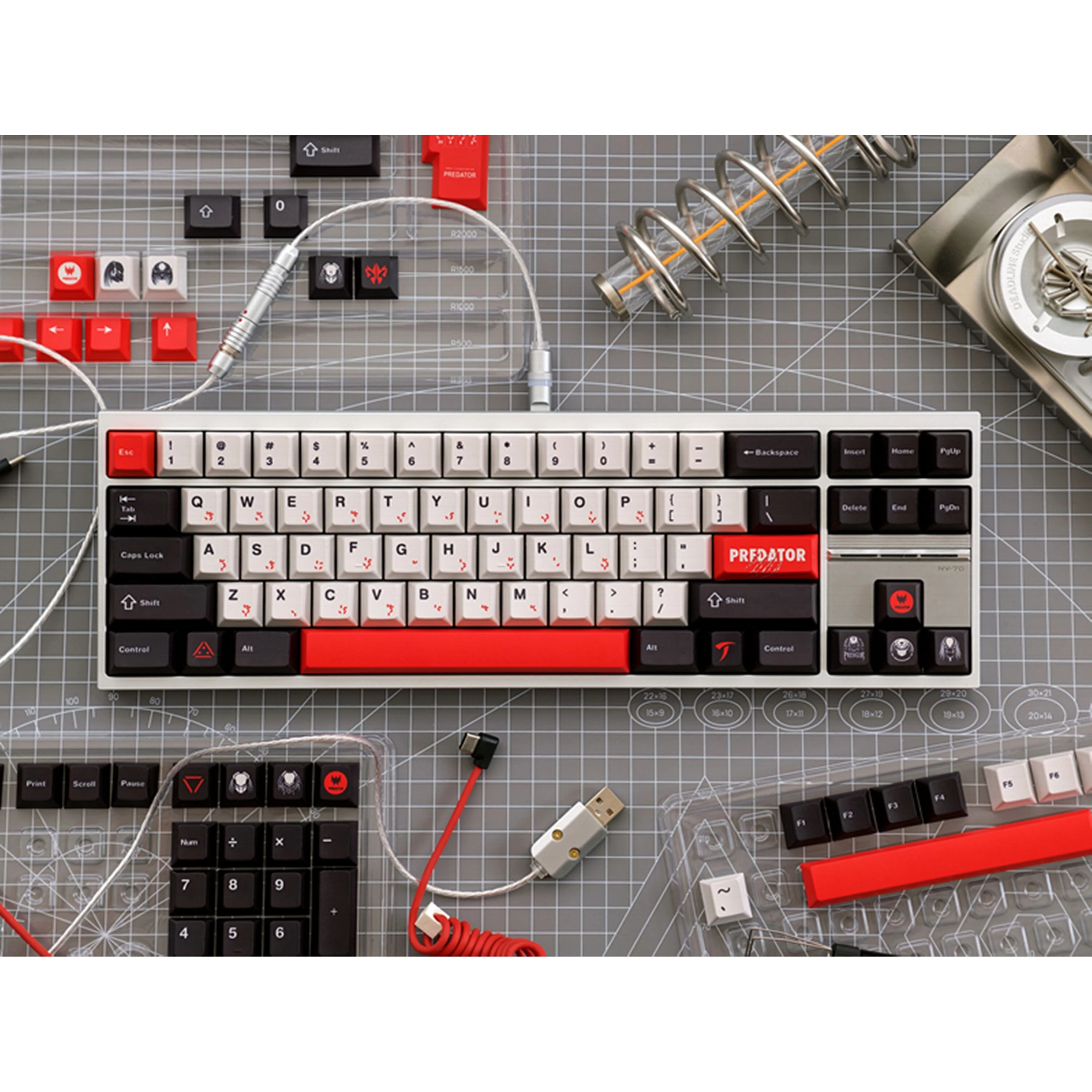 Predator DIY Customization Keycaps 132 Keys PBT Material Cherry Profile DYE-SUB For MX Switch Aula F75 Mechanical Keyboard