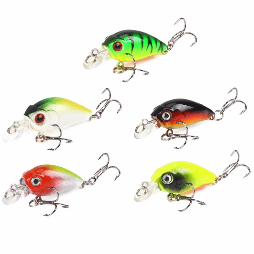

5PCS 4.5cm Length Crankbait Fishing Lure 3.8g Weight Wobbler Action Artificial Minnow Lure Japan Style Topwater Fishing Lure