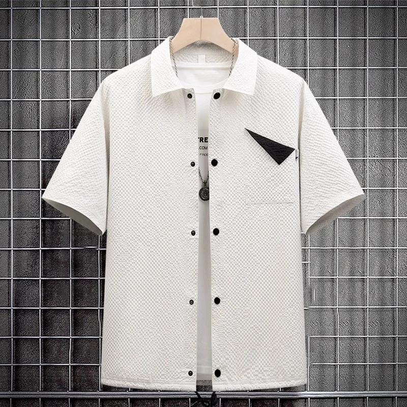 

Мужская ort Sve Ice Silk irt Summer Thin Loose Fit f Sve plus Size Big Irt Удобная легкая верхняя часть тела