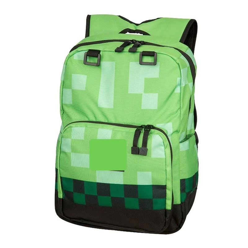 Mc Game My World Backpack Students School Backpack Coolies Afraid Of Dragons Cartoon Mosaic Anime Backpack School Bags